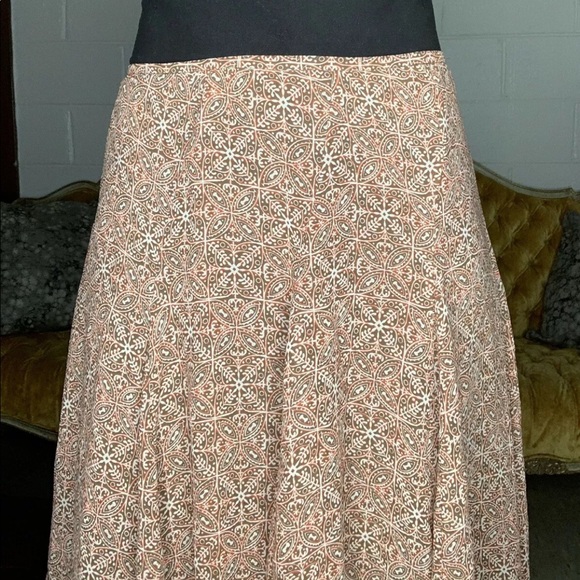 💛 East Fifth Blood Orange /Brown Flowey Skirt - Picture 6 of 8